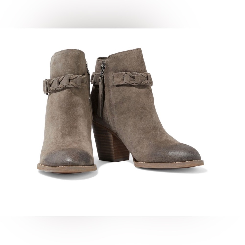 SAM EDELMAN Minetta burnished-suede ankle boots